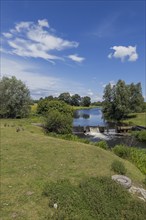 Steinhorst Basin, nature reserve, nature, Ems, dam, tourism, landscape, blue sky, rural, Delbrücker