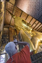 Wat Pho, temple of the reclining Buddha. Sightseeing attraction, architecturally significant temple