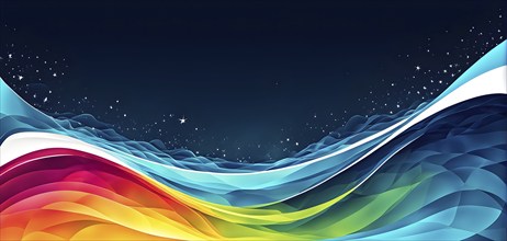 Abstract colorful vector background, color wave design for brochure, website, flyer, AI generated