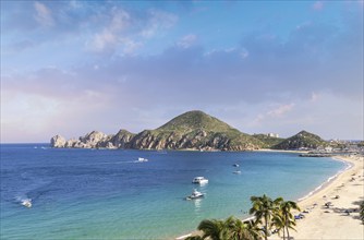 Cabo San Lucas, Mexico, Scenic panoramic aerial view of Los Cabos landmark tourist destination Arch