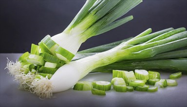 Vegetable, spring onion or spring onion, also known as winter onion, Allium fistulosum