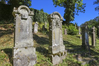 Jewish cemetery Haigerloch, created 1803, gravestones, inscription, Jewish community, Judaism,