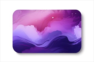 Purple vector colorful watercolor backgrounds for business card or flyer template, AI generated