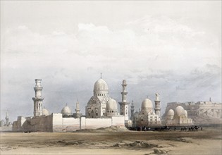 Tombs of the Memluks, Mamluks, Cairo, Egypt, c. 1850, Historical, digitally restored reproduction