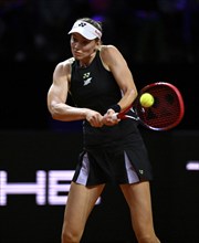 Elena Rybakina (KAZ) Action, Tennis, Porsche Cup 2024, Porsche Arena, Stuttgart, Baden-Württemberg,