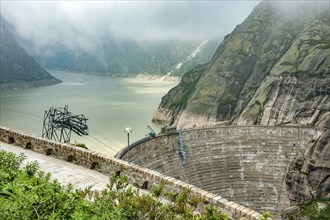 Dam wall of Grimselsee reservoir in the Bernese Oberland Grimselsausee, Guttanen, Canton of Bern,