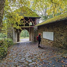 Wildenburg Castle, lower castle with gate tower, castle ruins near Kempfeld in the district of