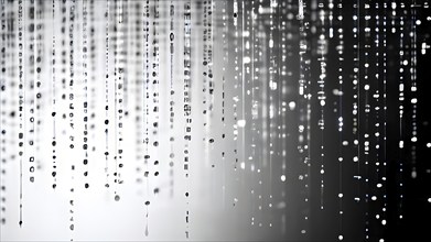 Abstract animation of binary code cascading down like digital rain, representing data insights in