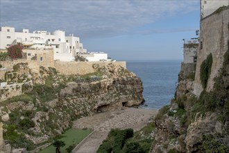 View of the Llama Monachile bay, Polignano a Mare, Apulia, Italy, Europe