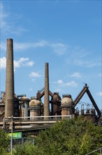 Former steelworks, Völklingen Ironworks, UNESCO World Heritage Site, Völklingen, Saarland, Germany,