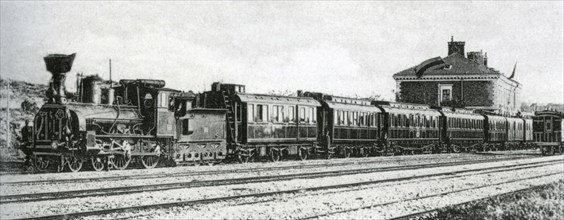 The court train of Emperor Franz Joseph from 1891, built by Ringhoffer in Prague. Here at Pula