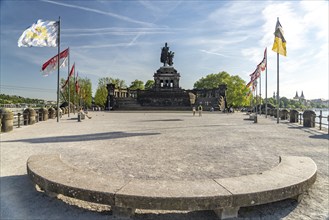 Kaiser Wilhelm Monument at the Deutsches Eck in Koblenz, Rhineland-Palatinate, Germany, Europe