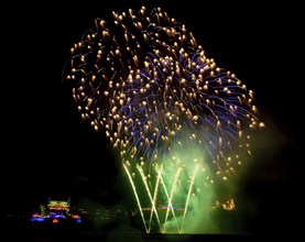 Castle Night at the 3 Dresden Elbe castles. The big fireworks display was the highlight