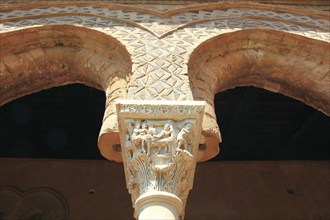 City of Monreale, detail in the cloister of the Cathedral of Santa Maria Nuova, Unesco World