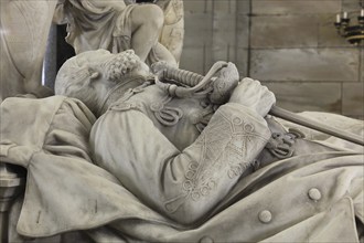 Sarcophagi of Prince August and his woman Princess Clementine d'Orleans, Koháry crypt under the