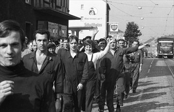 The spontaneous strikes, here at Opel in Bochum on 15.9.1969, went down in history as the September