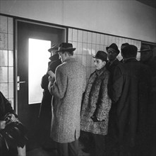 Unemployed at the Dortmund Labour Office in 1966, Germany, Europe