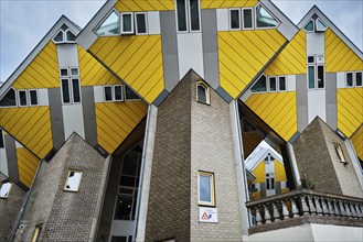 ROTTERDAM, NETHERLANDS, MAY 24, 2018: Cube houses, innovative cube-shaped houses designed by