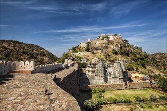 Kumbhalgarh fort tourist landmark in Rajasthan, India, Asia