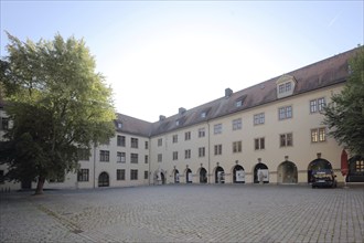 Inner courtyard of the Vonderau Museum, Fulda, Hesse, Germany, Europe