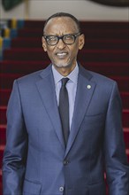 Paul Kagame, President of Rwanda, pictured during a joint meeting with Annalena Bärbock (not