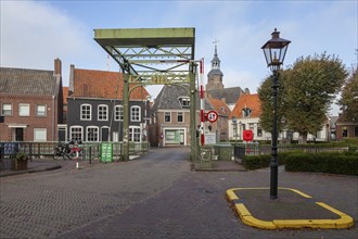 Drawbridge in the town of Blokzijl, province of Overijssel, Netherlands