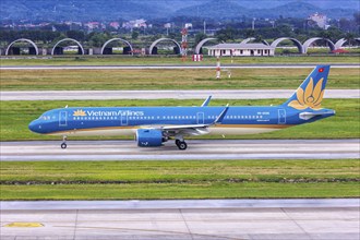 An Airbus A321neo aircraft of Vietnam Airlines with the registration number VN-A506 at Hanoi