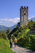 Falkenstein Castle Ruin, Flintsbach am Inn, Mangfall Mountains, Inn Valley, Upper Bavaria, Bavaria,