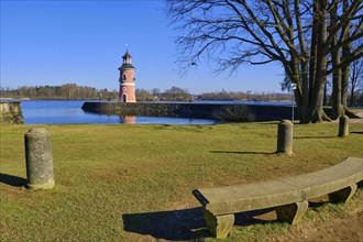 The Moritzburg lighthouse on the Moritzburg pond was erected in the 18th century under Elector