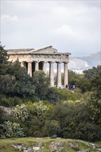 Temple of Hephaestus, Greek Agora of Athens, ancient excavation site, Athens, Attica, Greece,