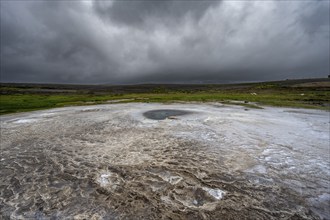 Hot spring, Hveravellir geothermal area, Icelandic Highlands, Suðurland, Iceland, Europe