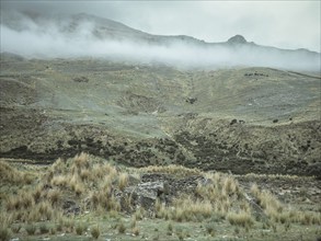 Landscape in the Andean highlands, Curipata, Peru, South America