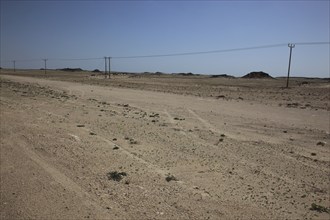 Lonely road through the empty quarter, ar-Rub al-Khali, Oman, Asia