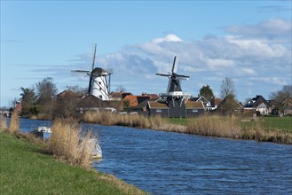 Mill, windmill, De Widde Meuln, and sawmill, polder mill, hulling mill and flour mill Bovenrijge,