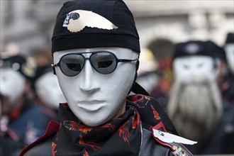 Basler Künstlerlarven, masks, Basler Fasnet parade, Basler Fasnacht, Basel, Switzerland, Europe