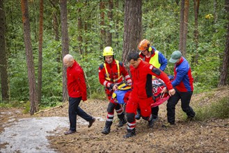 Winch rescue training of the rescue helicopter, Christoph 62, on the occasion of the 50th