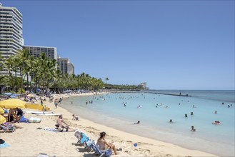 Waikiki Beach, Honolulu, Oahu, Hawaii, USA, North America