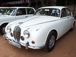 CHENNAI, INDIA, JULY 24: Jaguar (retro vintage car) on Heritage Car Rally 2011 of Madras Heritage