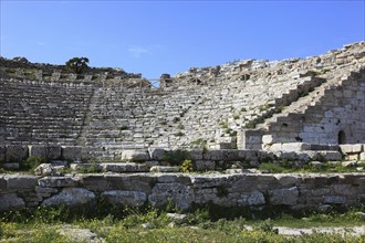 The Greek theatre in the former ancient city of Segesta, the province of Trapani, Sicily, Italy,