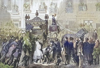 The Funeral of Gioachino Antonio Rossini, 29 February 1792, 13 November 1868, Italian composer, in