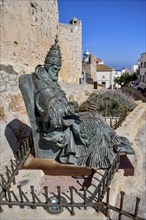 Monument to Pope Pedro de Luna (1342-1423), also known as Benedict XIII or Papa Luna, Peñíscola,