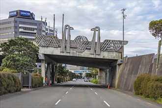 Sea bridge sculpture, Wellington, New Zealand, Oceania