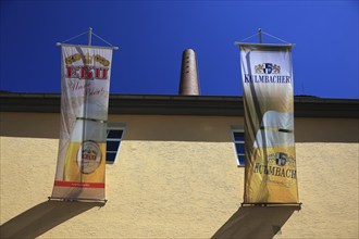 Advertising flags of the Kulmbacher Brewery and the (former) EKU Brewery, which was taken over by