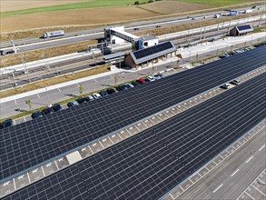 Charging station for 260 e-cars at Merklingen Swabian Alb station on the new Stuttgart to Ulm line.