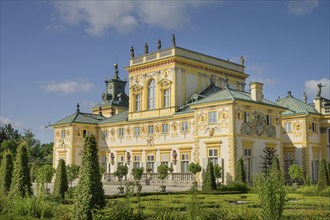 Garden side, Wilanow Castle, Warsaw, Mazovian Voivodeship, Poland, Europe