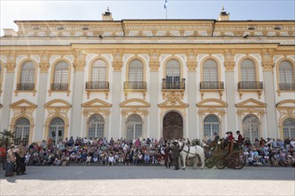 Carriage in front of audience, Historic Hunting and Carriage Gala, Schleißheim Castle, Upper