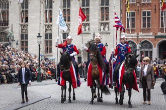 BRUGES, BELGIUM, MAY 17: Annual Procession of the Holy Blood on Ascension Day. Locals perform an