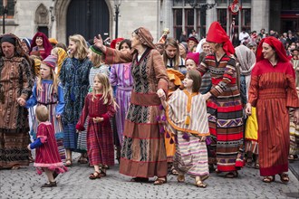 BRUGES, BELGIUM, MAY 17: Annual Procession of the Holy Blood on Ascension Day. Locals perform an