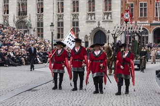 BRUGES, BELGIUM, MAY 17: Annual Procession of the Holy Blood on Ascension Day. Locals perform an