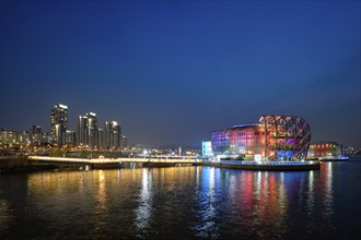 SEOUL, SOUTH KOREA, APRIL 7, 2017: Some Sevit culture complex on artificial floating islands